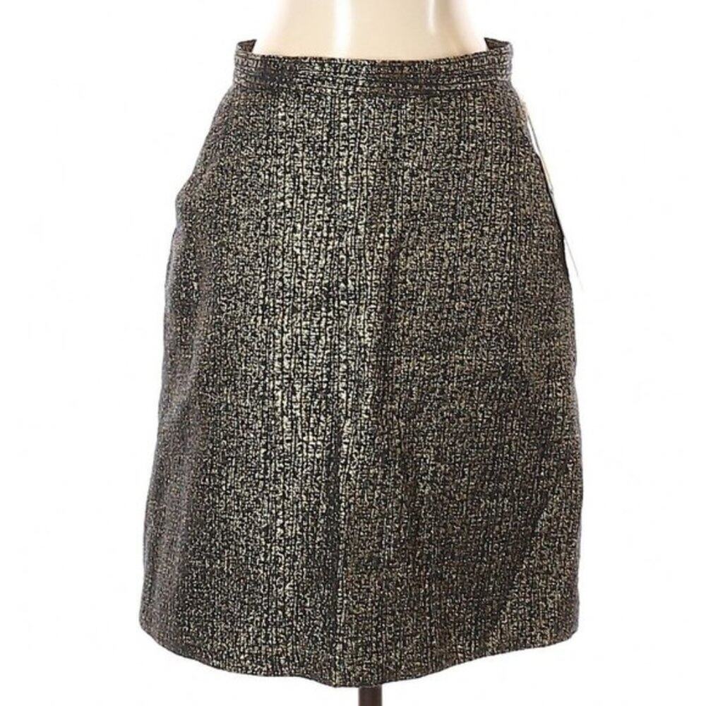 Tucker for Target Juniors Golden Metallic Holiday A-Line Skirt Size 9